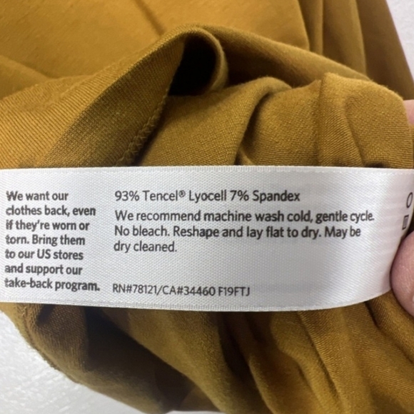 EILEEN FISHER Women Mustard Yellow T-Shirt Tunic Size 1X Ovetsized 1/4 Sleeves - Picture 8 of 9